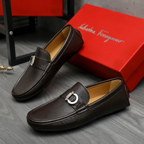 Wholesale Salvatore Ferragamo Leather Shoes For Men #1407790 $82.00 USD, Wholesale Quality Replica Salvatore Ferragamo Leather Shoes