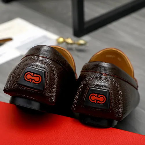 Replica Salvatore Ferragamo Leather Shoes For Men #1407790 $82.00 USD for Wholesale