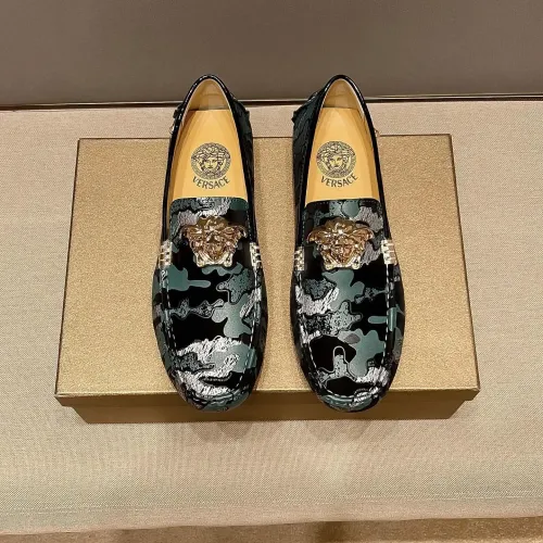 Wholesale Versace Leather Shoes For Men #1408365 $76.00 USD, Wholesale Quality Replica Versace Leather Shoes