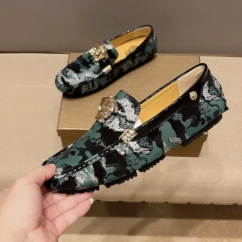 Replica Versace Leather Shoes For Men #1408365 $76.00 USD for Wholesale