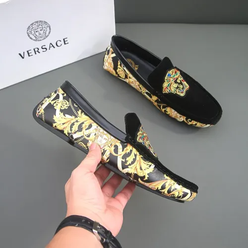 Replica Versace Leather Shoes For Men #1408366 $72.00 USD for Wholesale