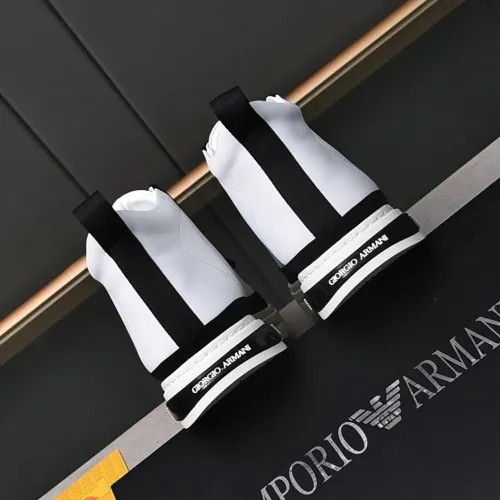 Replica Armani High Tops Shoes For Men #1408398 $82.00 USD for Wholesale