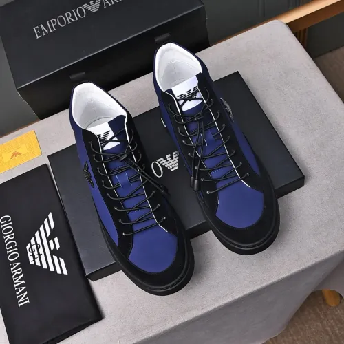 Replica Armani High Tops Shoes For Men #1408399 $82.00 USD for Wholesale