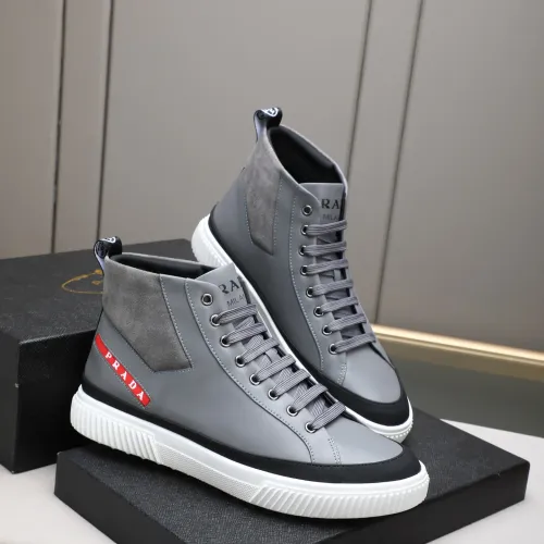Replica Prada High Top Shoes For Men #1408402 $82.00 USD for Wholesale