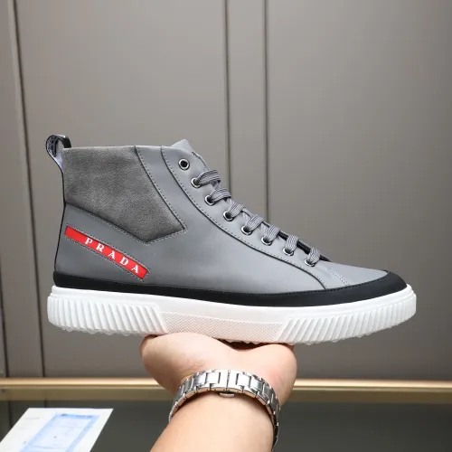 Replica Prada High Top Shoes For Men #1408402 $82.00 USD for Wholesale