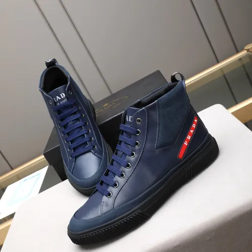 Wholesale Prada High Top Shoes For Men #1408403 $82.00 USD, Wholesale Quality Replica Prada High Top Shoes