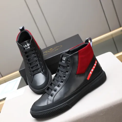 Wholesale Prada High Top Shoes For Men #1408404 $82.00 USD, Wholesale Quality Replica Prada High Top Shoes