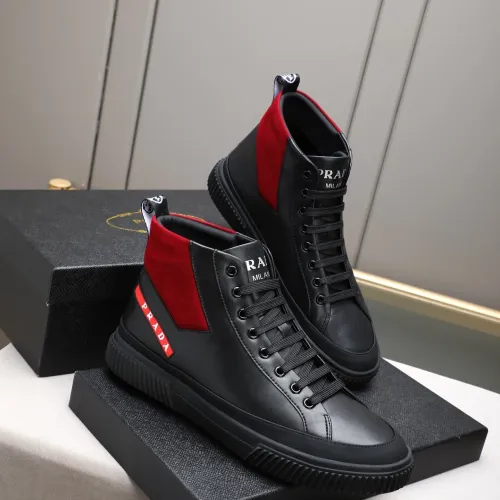 Replica Prada High Top Shoes For Men #1408404 $82.00 USD for Wholesale