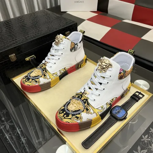 Replica Versace High Tops Shoes For Men #1408407 $82.00 USD for Wholesale