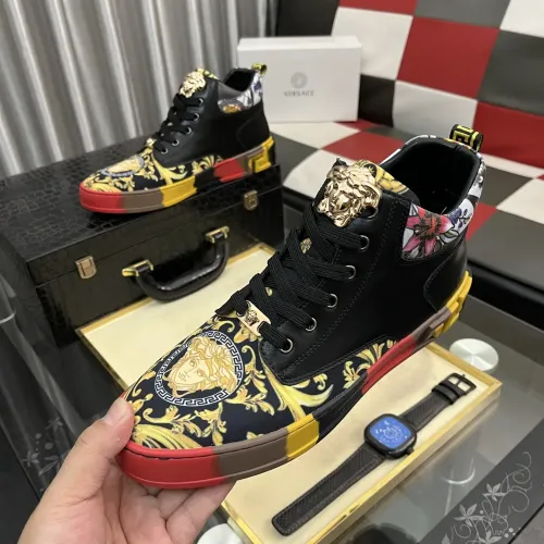 Wholesale Versace High Tops Shoes For Men #1408408 $82.00 USD, Wholesale Quality Replica Versace High Tops Shoes
