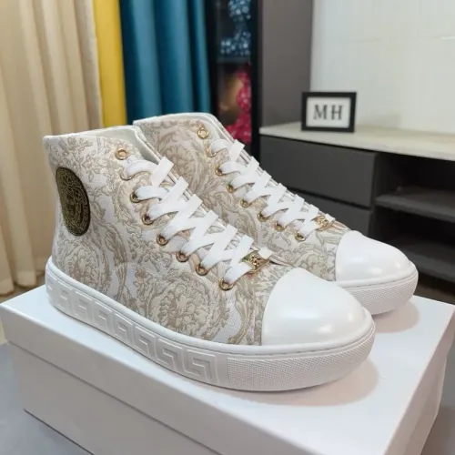 Wholesale Versace High Tops Shoes For Men #1408411 $80.00 USD, Wholesale Quality Replica Versace High Tops Shoes