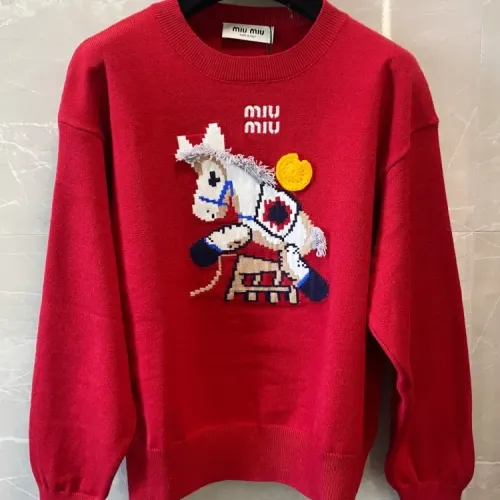 Wholesale MIU MIU Sweaters Long Sleeved For Women #1408444 $102.00 USD, Wholesale Quality Replica MIU MIU Sweaters