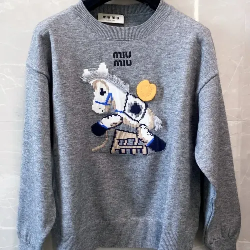 Wholesale MIU MIU Sweaters Long Sleeved For Women #1408445 $102.00 USD, Wholesale Quality Replica MIU MIU Sweaters