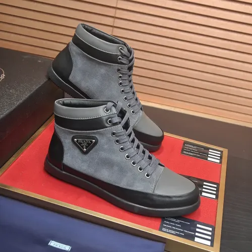 Replica Prada High Top Shoes For Men #1408513 $92.00 USD for Wholesale