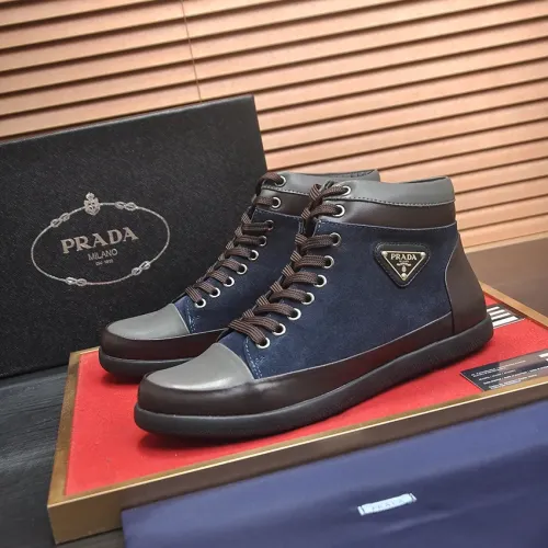 Wholesale Prada High Top Shoes For Men #1408514 $92.00 USD, Wholesale Quality Replica Prada High Top Shoes