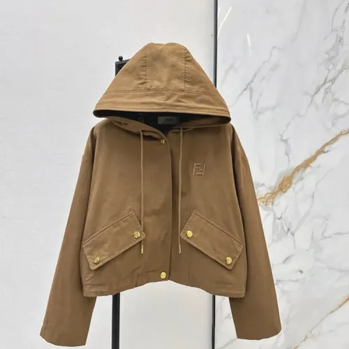 Wholesale Fendi Jackets Long Sleeved For Women #1408599 $85.00 USD, Wholesale Quality Replica Fendi Jackets