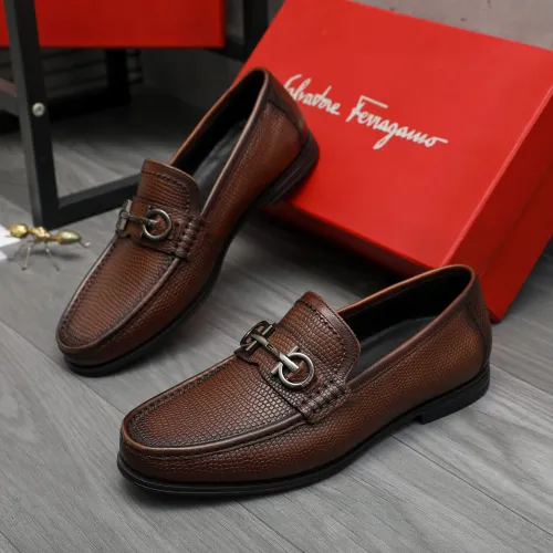 Wholesale Salvatore Ferragamo Leather Shoes For Men #1408683 $85.00 USD, Wholesale Quality Replica Salvatore Ferragamo Leather Shoes