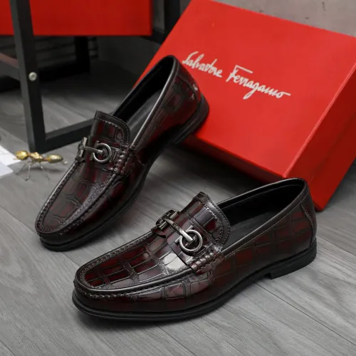 Wholesale Salvatore Ferragamo Leather Shoes For Men #1408685 $85.00 USD, Wholesale Quality Replica Salvatore Ferragamo Leather Shoes