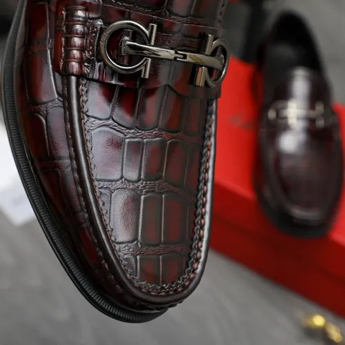 Replica Salvatore Ferragamo Leather Shoes For Men #1408685 $85.00 USD for Wholesale