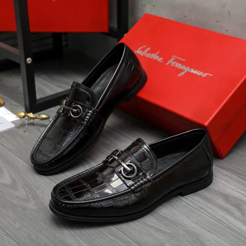 Wholesale Salvatore Ferragamo Leather Shoes For Men #1408686 $85.00 USD, Wholesale Quality Replica Salvatore Ferragamo Leather Shoes