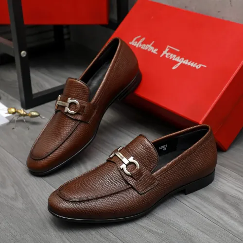 Wholesale Salvatore Ferragamo Leather Shoes For Men #1408687 $85.00 USD, Wholesale Quality Replica Salvatore Ferragamo Leather Shoes