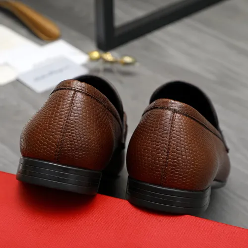Replica Salvatore Ferragamo Leather Shoes For Men #1408687 $85.00 USD for Wholesale