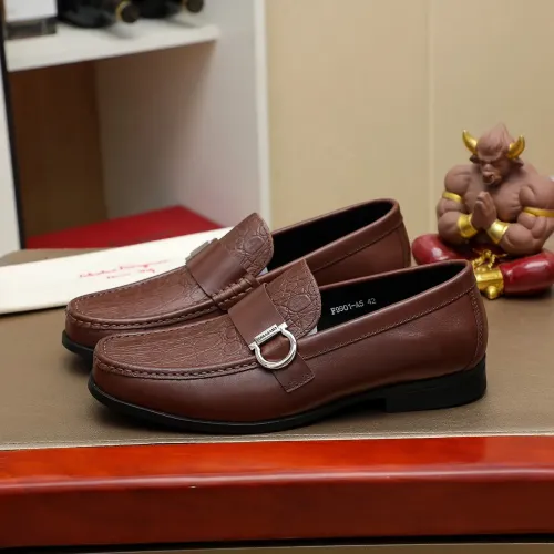 Wholesale Salvatore Ferragamo Leather Shoes For Men #1408689 $88.00 USD, Wholesale Quality Replica Salvatore Ferragamo Leather Shoes