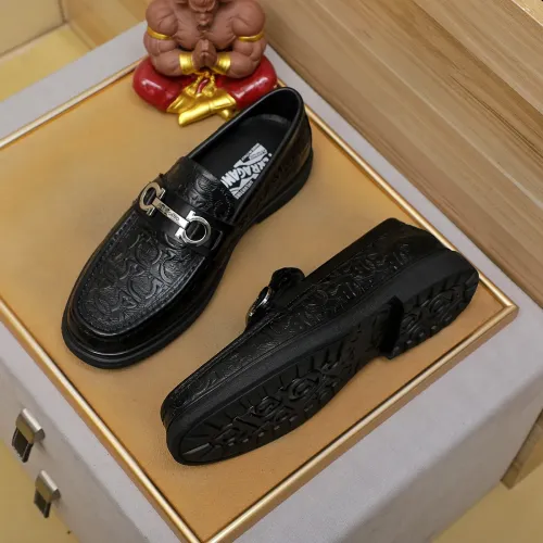 Replica Salvatore Ferragamo Leather Shoes For Men #1408691 $88.00 USD for Wholesale
