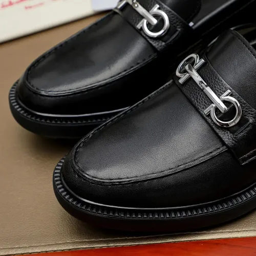Replica Salvatore Ferragamo Leather Shoes For Men #1408694 $88.00 USD for Wholesale