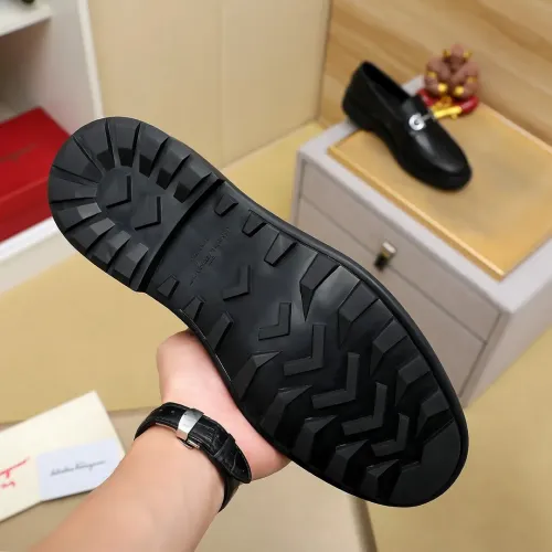 Replica Salvatore Ferragamo Leather Shoes For Men #1408694 $88.00 USD for Wholesale