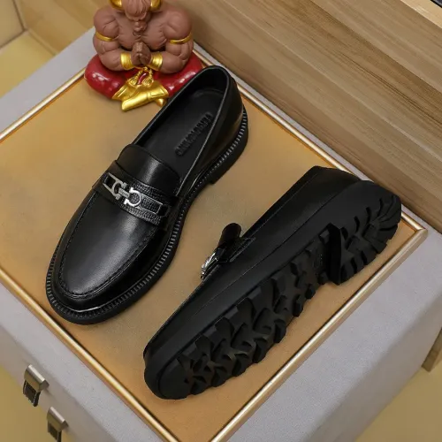 Replica Salvatore Ferragamo Leather Shoes For Men #1408695 $88.00 USD for Wholesale