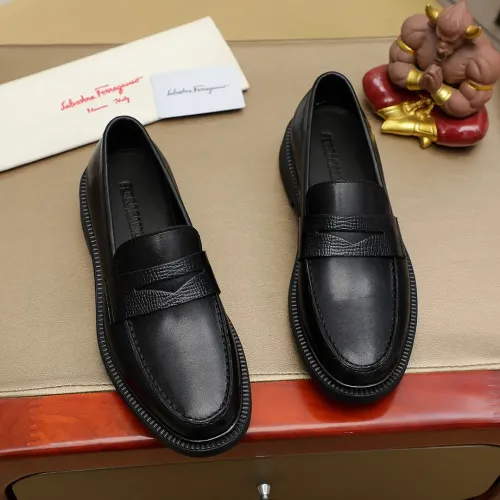 Wholesale Salvatore Ferragamo Leather Shoes For Men #1408696 $88.00 USD, Wholesale Quality Replica Salvatore Ferragamo Leather Shoes