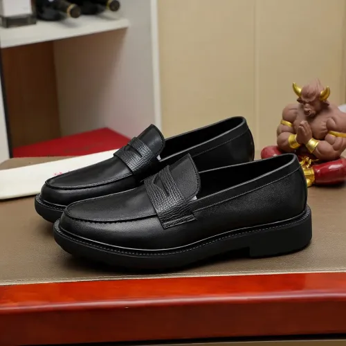 Replica Salvatore Ferragamo Leather Shoes For Men #1408696 $88.00 USD for Wholesale