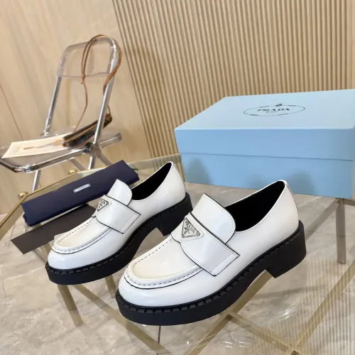 Wholesale Prada Leather Shoes For Women #1408699 $100.00 USD, Wholesale Quality Replica Prada Leather Shoes