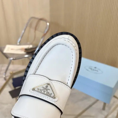 Replica Prada Leather Shoes For Women #1408699 $100.00 USD for Wholesale