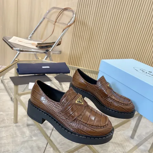 Replica Prada Leather Shoes For Men #1408700 $105.00 USD for Wholesale