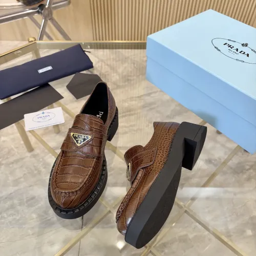 Replica Prada Leather Shoes For Men #1408700 $105.00 USD for Wholesale