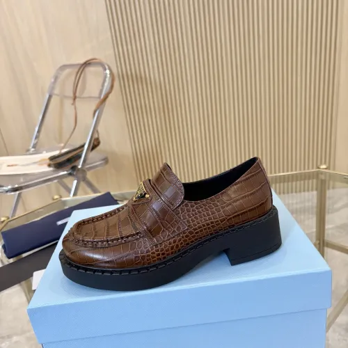 Replica Prada Leather Shoes For Men #1408700 $105.00 USD for Wholesale