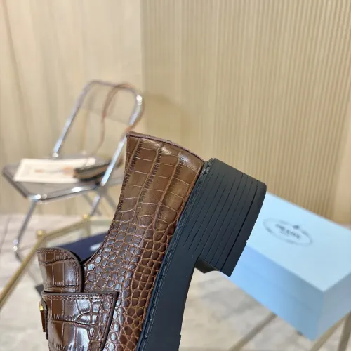 Replica Prada Leather Shoes For Women #1408701 $100.00 USD for Wholesale