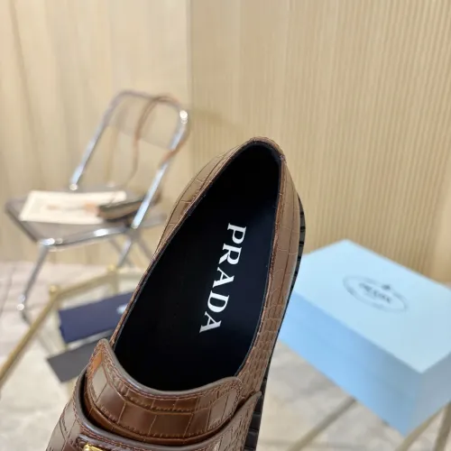 Replica Prada Leather Shoes For Women #1408701 $100.00 USD for Wholesale