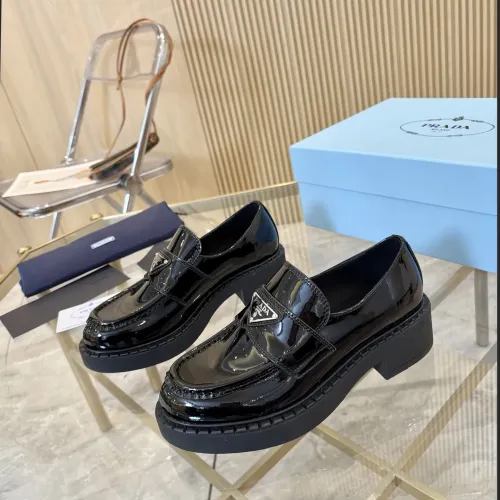 Wholesale Prada Leather Shoes For Women #1408705 $100.00 USD, Wholesale Quality Replica Prada Leather Shoes