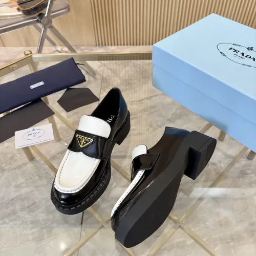 Replica Prada Leather Shoes For Women #1408707 $100.00 USD for Wholesale