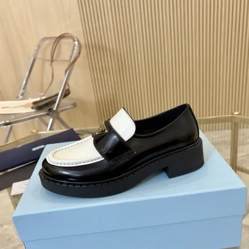 Replica Prada Leather Shoes For Women #1408707 $100.00 USD for Wholesale