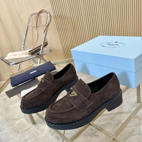 Wholesale Prada Leather Shoes For Men #1408708 $105.00 USD, Wholesale Quality Replica Prada Leather Shoes