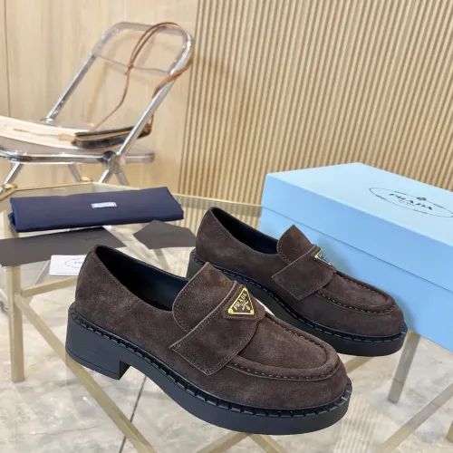 Replica Prada Leather Shoes For Men #1408708 $105.00 USD for Wholesale