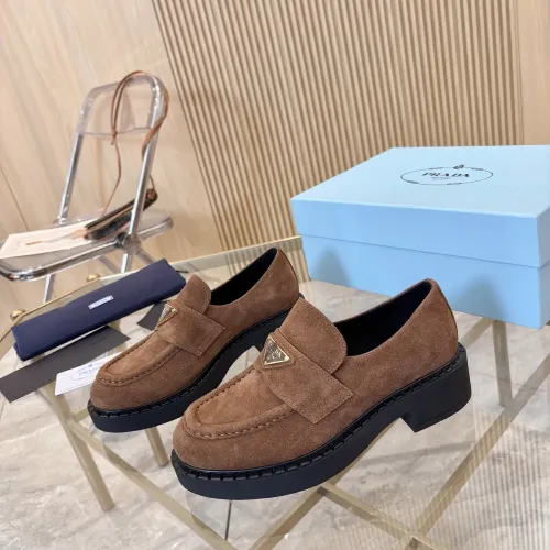 Wholesale Prada Leather Shoes For Men #1408710 $105.00 USD, Wholesale Quality Replica Prada Leather Shoes