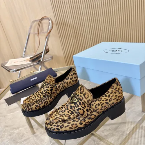 Wholesale Prada Leather Shoes For Women #1408713 $100.00 USD, Wholesale Quality Replica Prada Leather Shoes