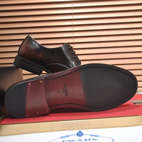 Replica Prada Leather Shoes For Men #1408717 $98.00 USD for Wholesale