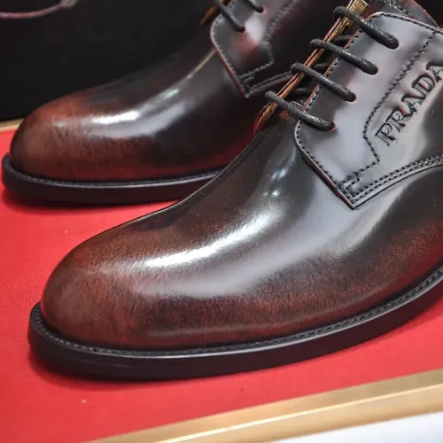 Replica Prada Leather Shoes For Men #1408717 $98.00 USD for Wholesale