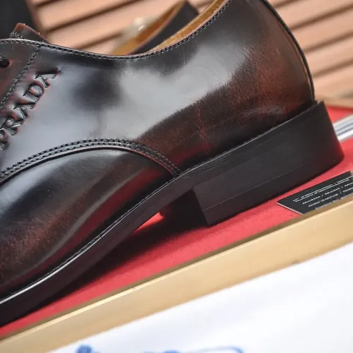 Replica Prada Leather Shoes For Men #1408717 $98.00 USD for Wholesale